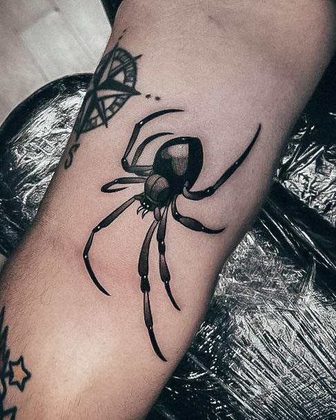 Excellent Girls Spider Tattoo Design Ideas