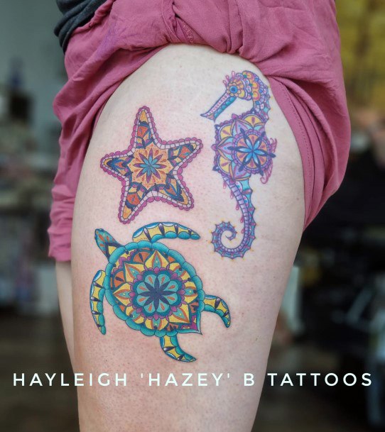 Excellent Girls Starfish Tattoo Design Ideas