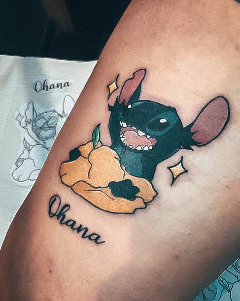 Excellent Girls Stitch Tattoo Design Ideas