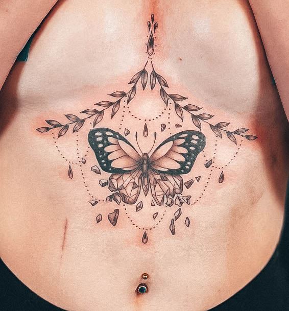 Excellent Girls Stomach Tattoo Design Ideas