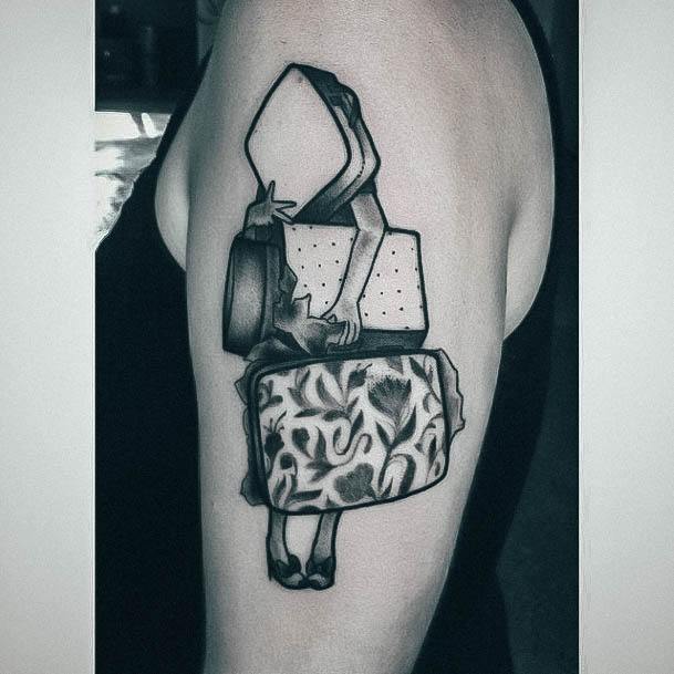 Excellent Girls Suitcase Tattoo Design Ideas