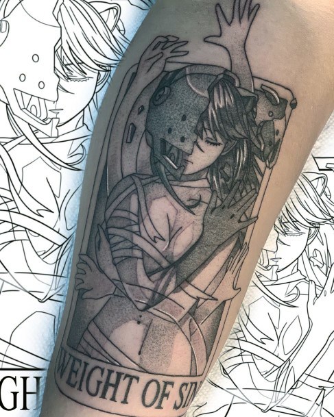 Excellent Girls Tarot Card Tattoo Design Ideas