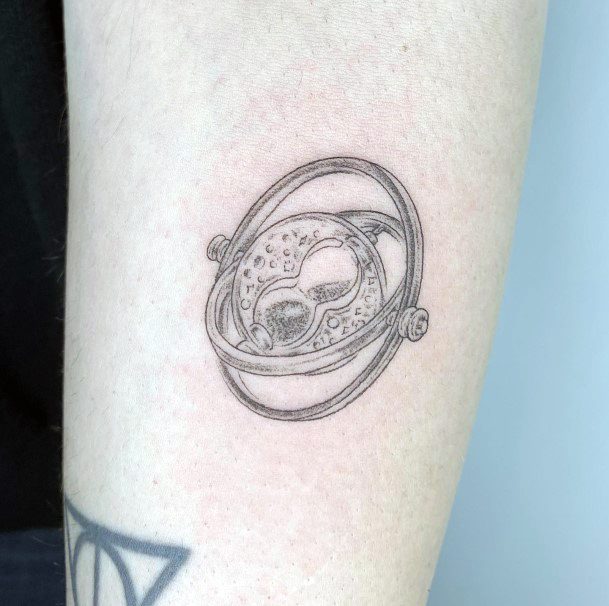 Excellent Girls Time Turner Tattoo Design Ideas