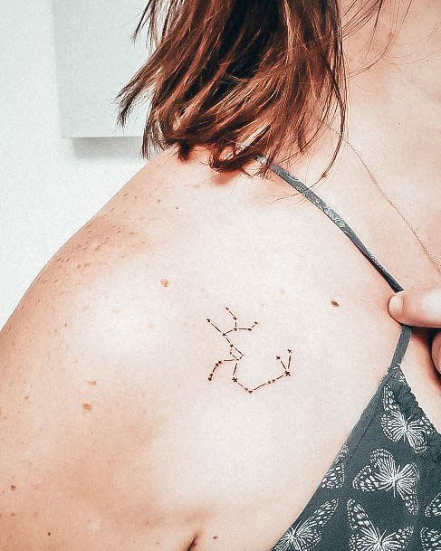 Excellent Girls Tiny Tattoo Design Ideas Star Constellation