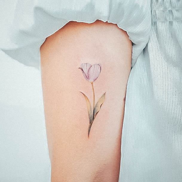 Excellent Girls Tulip Tattoo Design Ideas