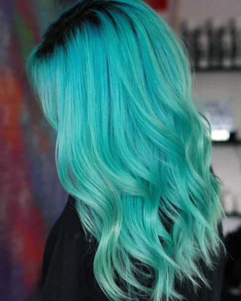 Excellent Girls Turquoise Hairstyles Design Ideas