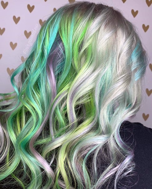 Excellent Girls Turquoise Ombre Hairstyles Design Ideas