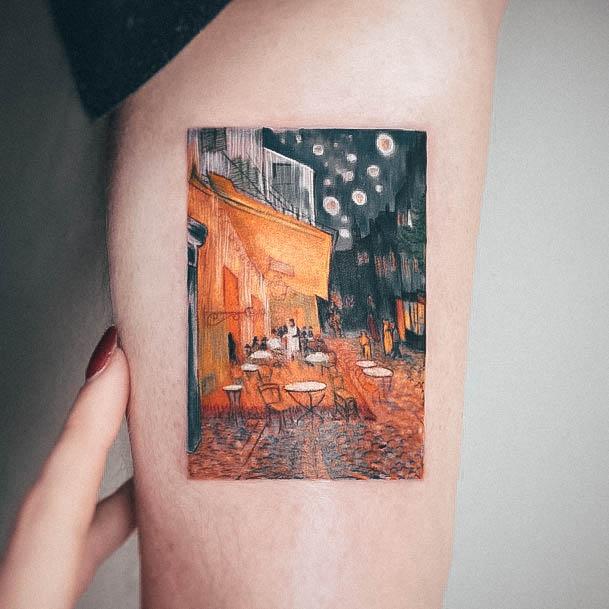 Excellent Girls Van Gogh Tattoo Design Ideas