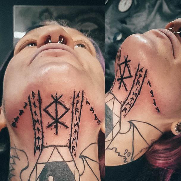 Excellent Girls Viking Tattoo Design Ideas