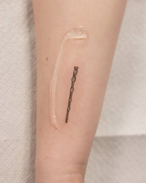 Excellent Girls Wand Tattoo Design Ideas