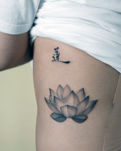 Excellent Girls Water Lily Tattoo Design Ideas