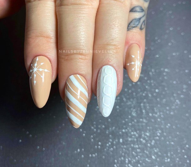 Excellent Girls White And Nude Nail Design Ideas