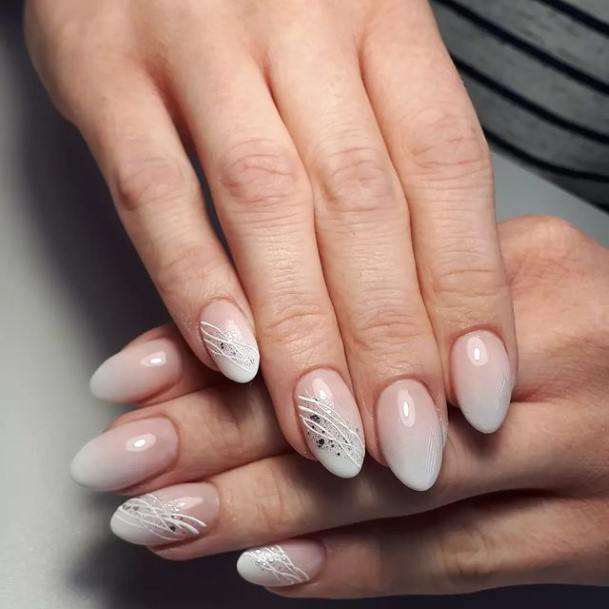 Excellent Girls White Ombre Nail Design Ideas