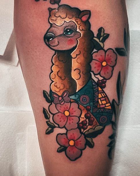 Exceptional Womens Alpaca Tattoo Ideas