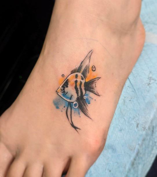 Exceptional Womens Angel Fish Tattoo Ideas