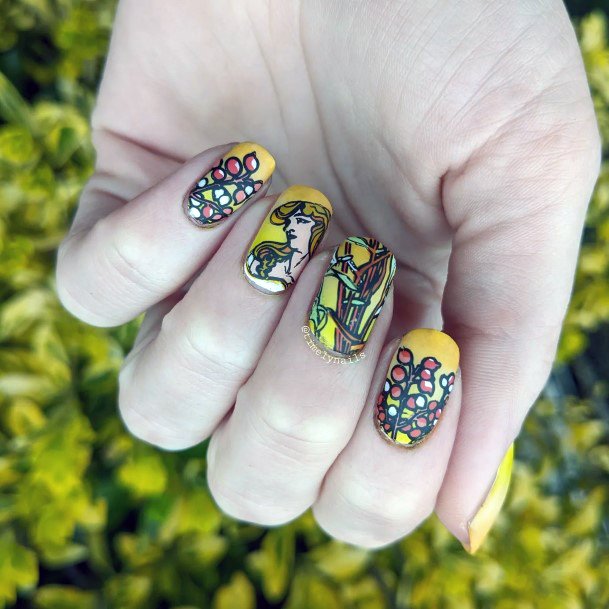 Exceptional Womens Art Nouveau Nail Ideas