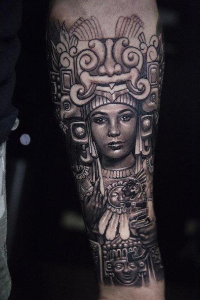 Exceptional Womens Aztec Tattoo Ideas