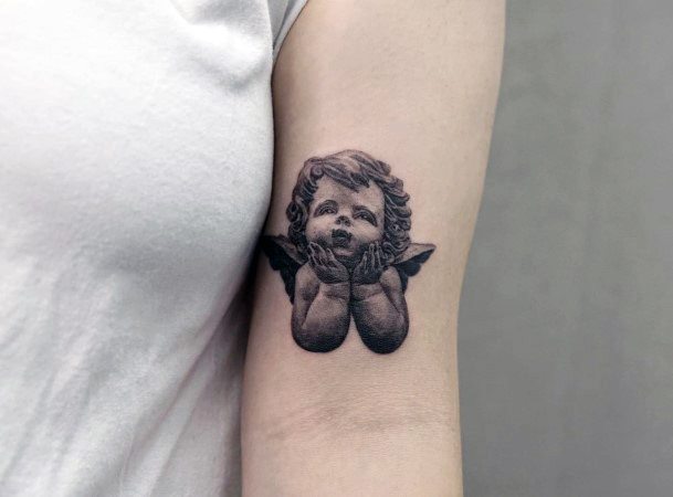 Exceptional Womens Baby Angel Tattoo Ideas