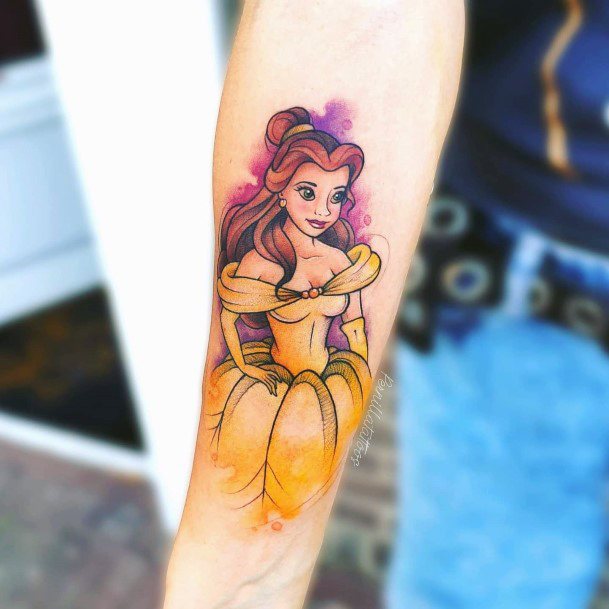 Top 100 Best Belle Tattoos For Women - Beauty And The Beast Ideas