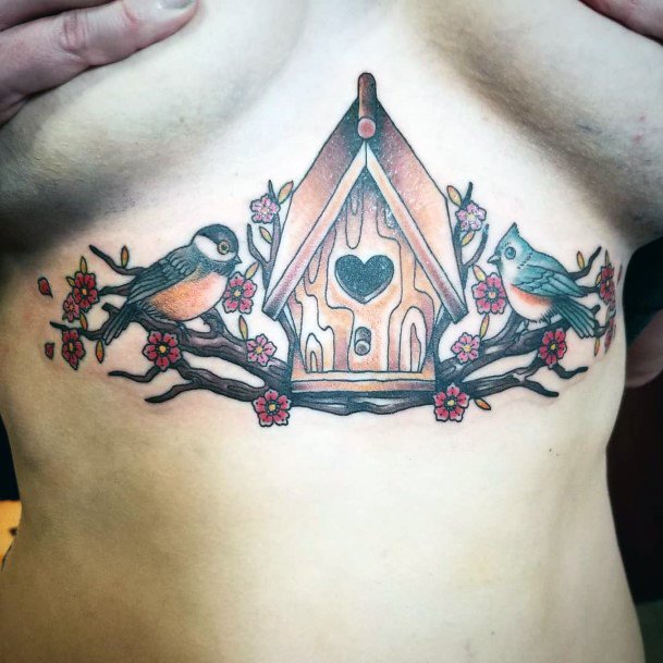 Exceptional Womens Birdhouse Tattoo Ideas