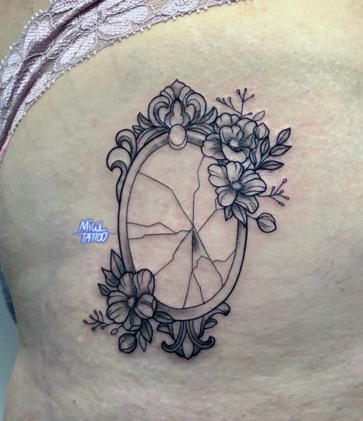 Exceptional Womens Broken Mirror Tattoo Ideas