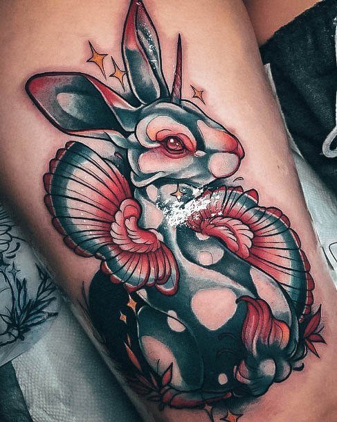 Exceptional Womens Bunny Rabbit Tattoo Ideas