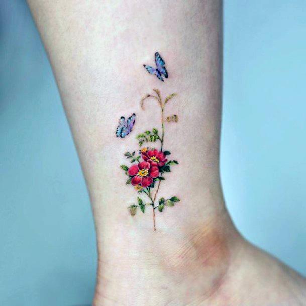 Exceptional Womens Butterfly Flower Tattoo Ideas