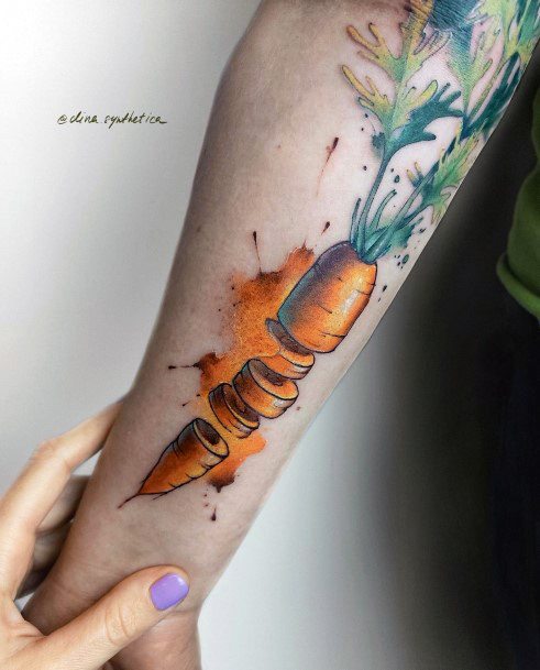 Exceptional Womens Carrot Tattoo Ideas