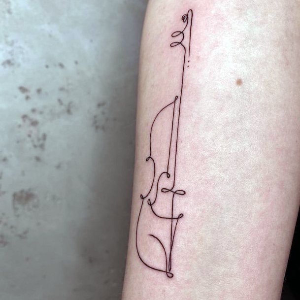 Exceptional Womens Cello Tattoo Ideas