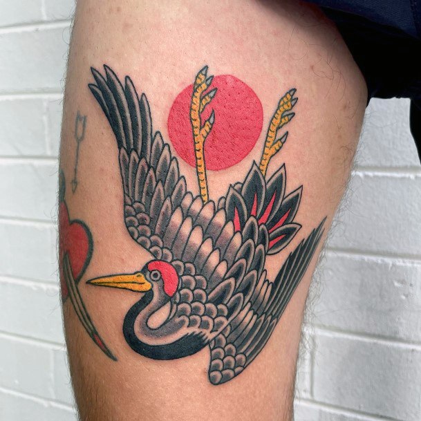 Exceptional Womens Crane Tattoo Ideas