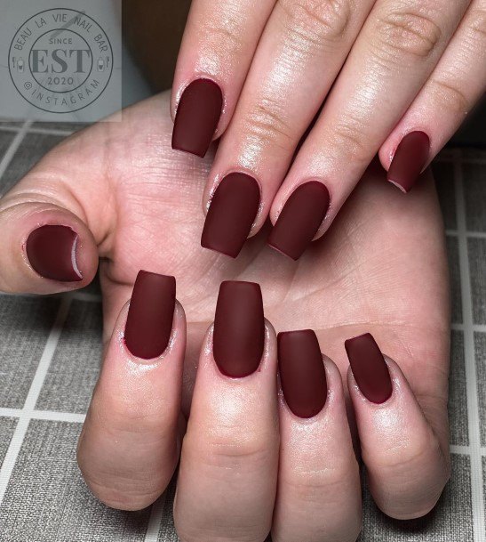 Exceptional Womens Dark Maroon Nail Ideas