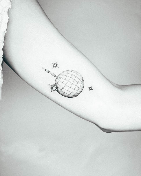 Exceptional Womens Disco Ball Tattoo Ideas