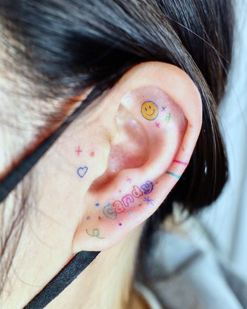 Exceptional Womens Ear Tattoo Ideas