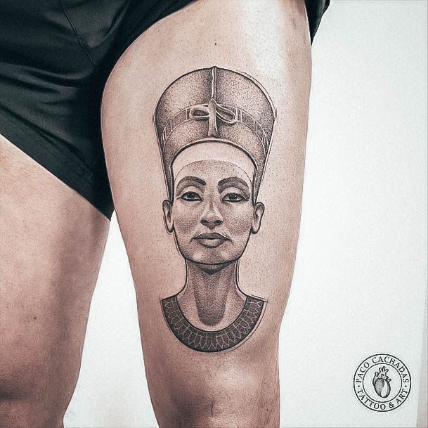 Exceptional Womens Egyptian Tattoo Ideas Thigh