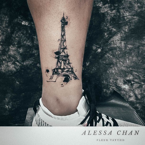 Exceptional Womens Eiffel Tower Tattoo Ideas