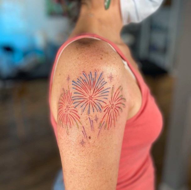 Exceptional Womens Fireworks Tattoo Ideas