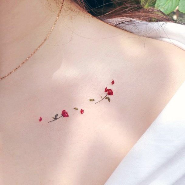 Exceptional Womens Flower Petal Tattoo Ideas