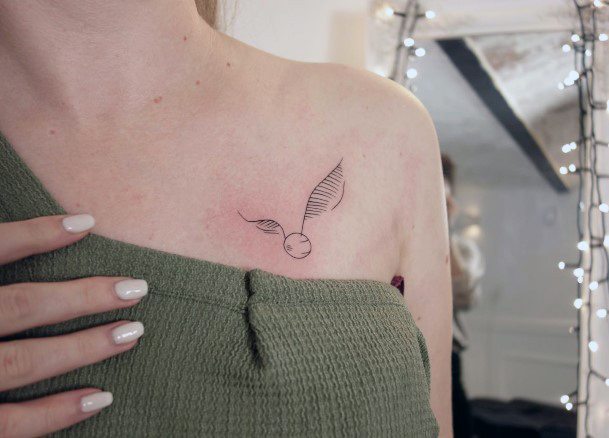 Exceptional Womens Golden Snitch Tattoo Ideas