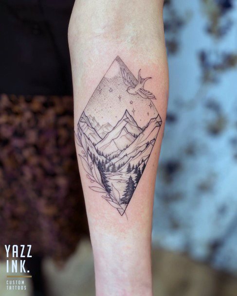 Exceptional Womens Hiking Tattoo Ideas