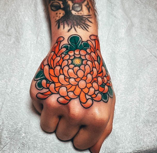 Exceptional Womens Japanese Tattoo Ideas Hand Flower