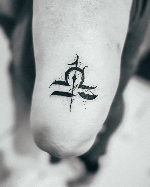 Exceptional Womens Libra Tattoo Ideas Black Ink Symbol