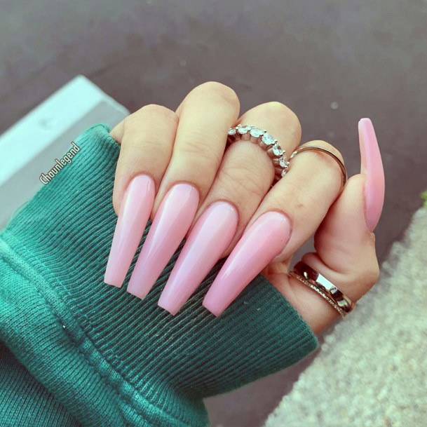 Exceptional Womens Long Pink Nail Ideas