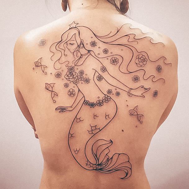 Exceptional Womens Mermaid Tattoo Ideas Back