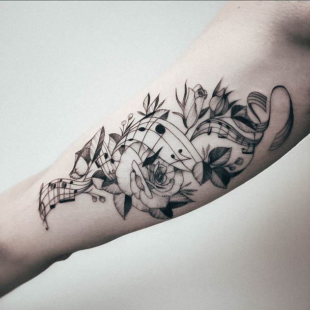 Exceptional Womens Music Note Tattoo Ideas