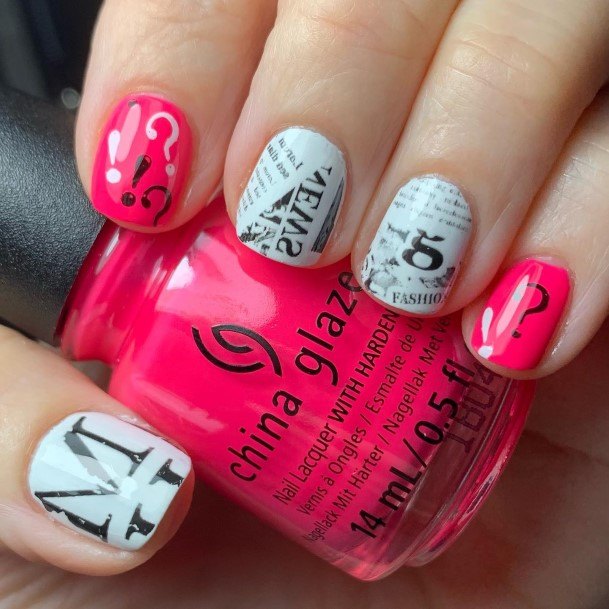 Exceptional Womens Newspaper Nail Ideas