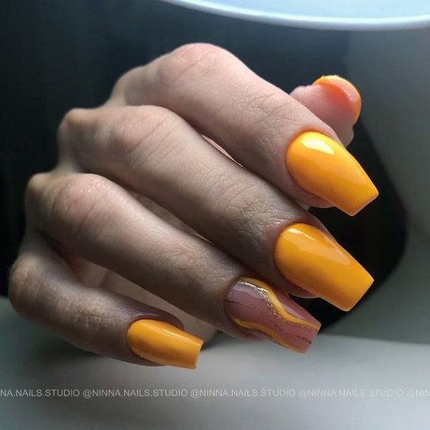 Exceptional Womens Orange Dress Nail Ideas