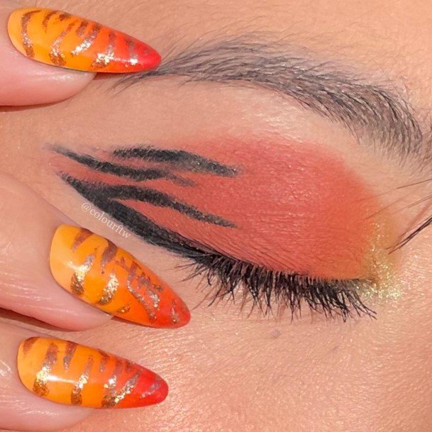 Exceptional Womens Orange Ombre Nail Ideas