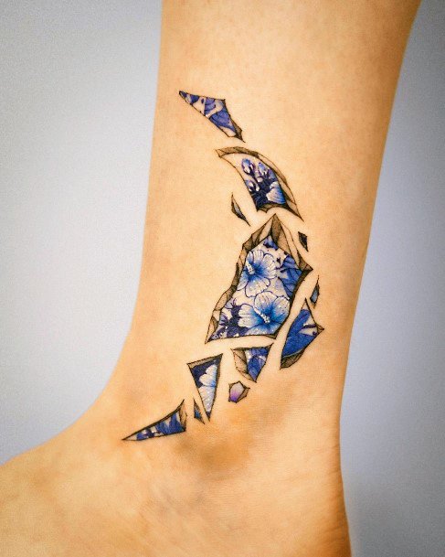 Exceptional Womens Oriental Plate Porcelain Tattoo Ideas