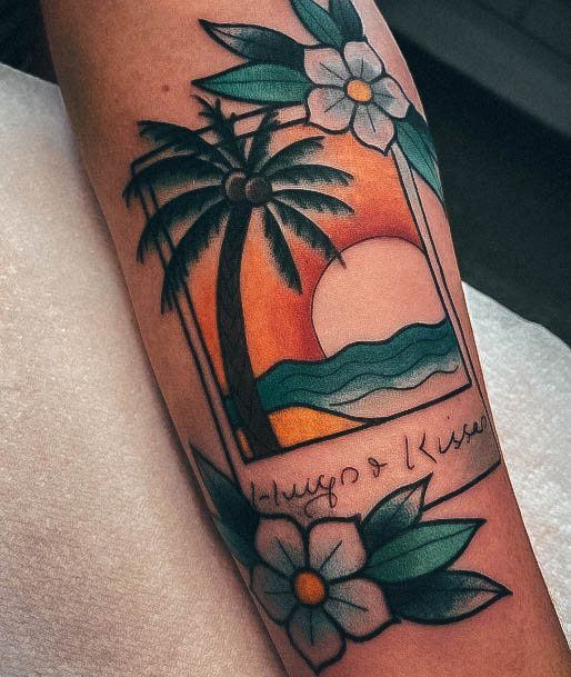 Exceptional Womens Palm Tree Tattoo Ideas Traditional