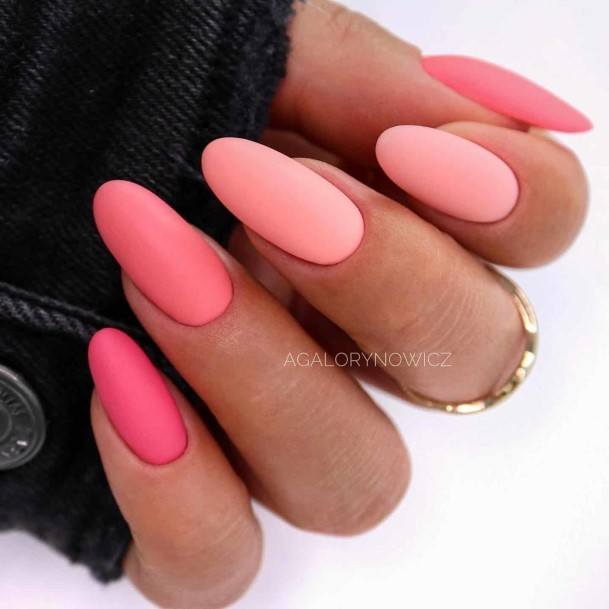 Exceptional Womens Peach Matte Nail Ideas